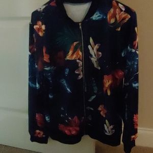 Navy floral jacket